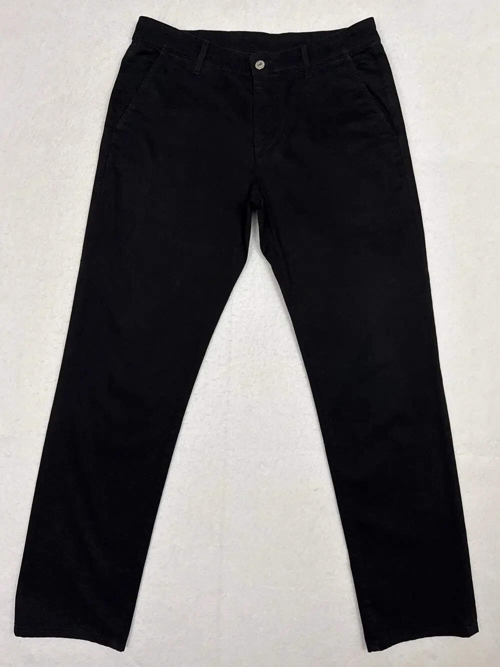 AG Adriano Goldschmied Mens Size 33R The Lux Khaki Tailored Trouser Pants Black